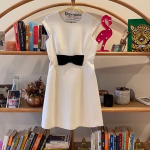 Kate spade white with black bow dress
